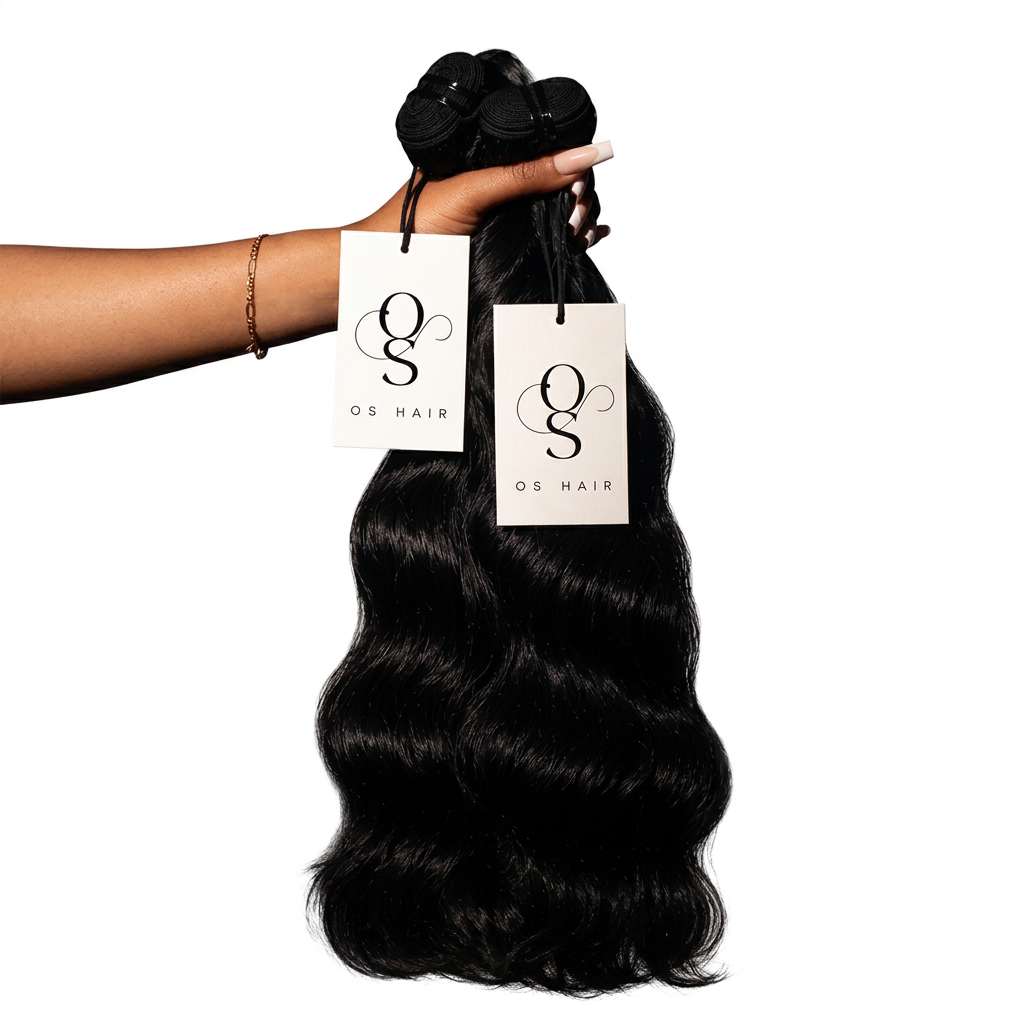 Mèches de cheveux ondulées