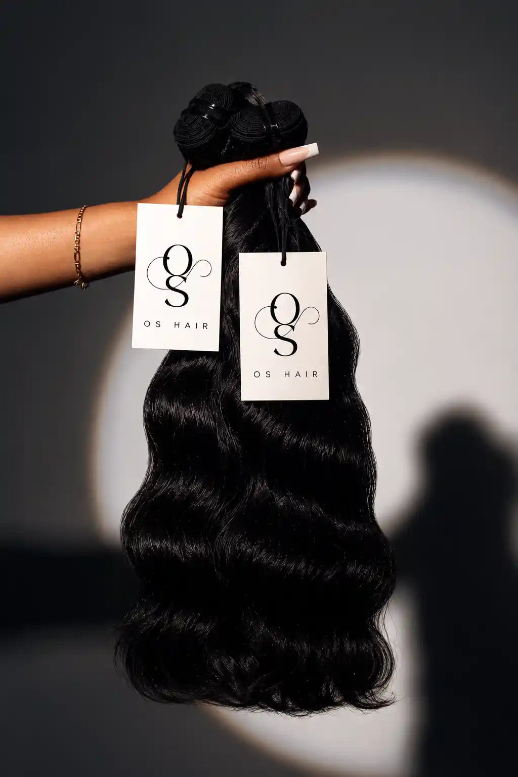 Mèches de cheveux ondulées